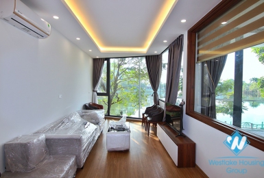 Lake view one bedroom apartment for rent in Yen Hoa street, Tay Ho